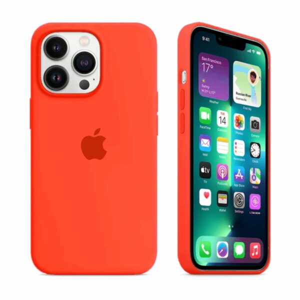 Silicone Case For IPhone Model ( orange)